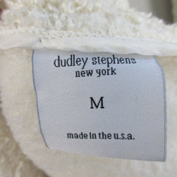 Dudley Stephens Women's Fleece Coat Jacket M Ivory Pockets Fuzzy Cozy Luxury 844 - Picture 4 of 12